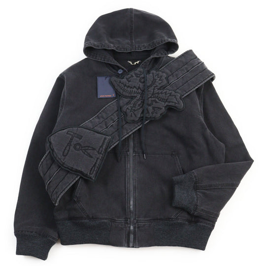 LOUIS VUITTON Jacket 1A5PAV Outer: 100% cotton, Lining: 100% cotton, Part: 100% wool, Filling: 100% polyester black mens 50 Used Authentic