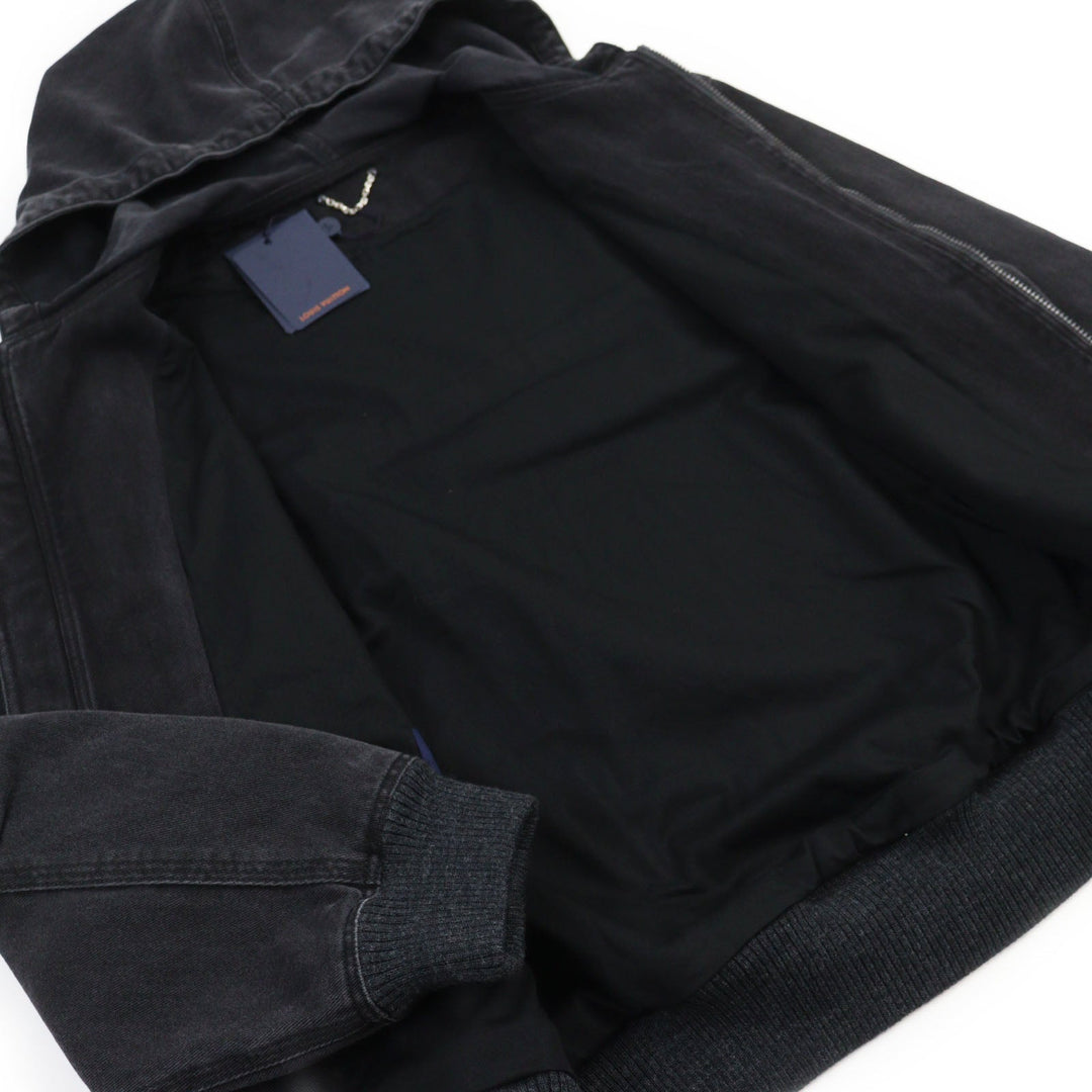 LOUIS VUITTON Jacket 1A5PAV Outer: 100% cotton, Lining: 100% cotton, Part: 100% wool, Filling: 100% polyester black mens 50 Used Authentic