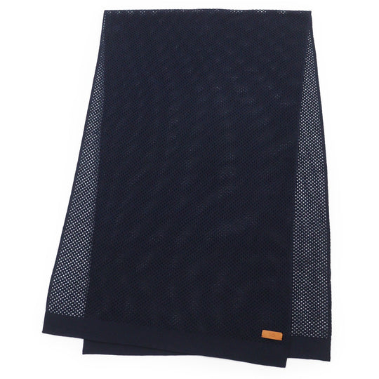 HERMES Stall Main: 100% cashmere Navy Maille fillet mens(Unisex) Used Authentic
