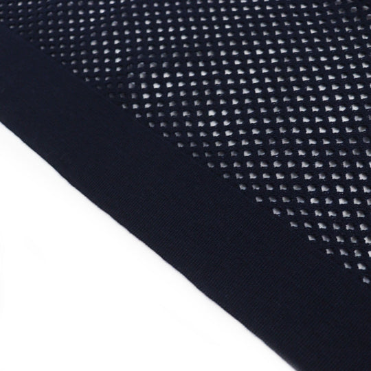 HERMES Stall Main: 100% cashmere Navy Maille fillet mens(Unisex) Used Authentic