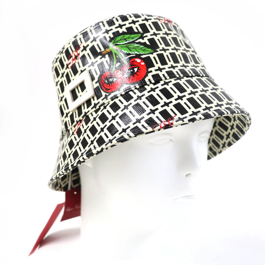 ROGERVIVIER hat REWH00111L0DAOB999 Main: 36% cotton, Main: 36% linen, Main: 28% polyurethane, Lining: 55% cotton, Lining: 45% rayon Black Ivory Cherry's Wink Women M Used Authentic