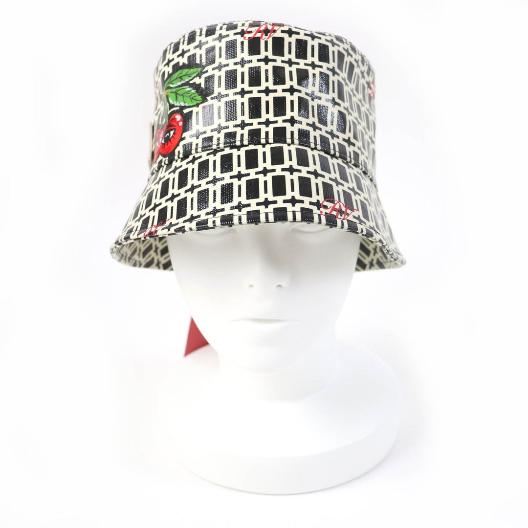 ROGERVIVIER hat REWH00111L0DAOB999 Main: 36% cotton, Main: 36% linen, Main: 28% polyurethane, Lining: 55% cotton, Lining: 45% rayon Black Ivory Cherry's Wink Women M Used Authentic
