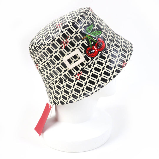ROGERVIVIER hat REWH00111L0DAOB999 Main: 36% cotton, Main: 36% linen, Main: 28% polyurethane, Lining: 55% cotton, Lining: 45% rayon Black Ivory Cherry's Wink Women M Used Authentic