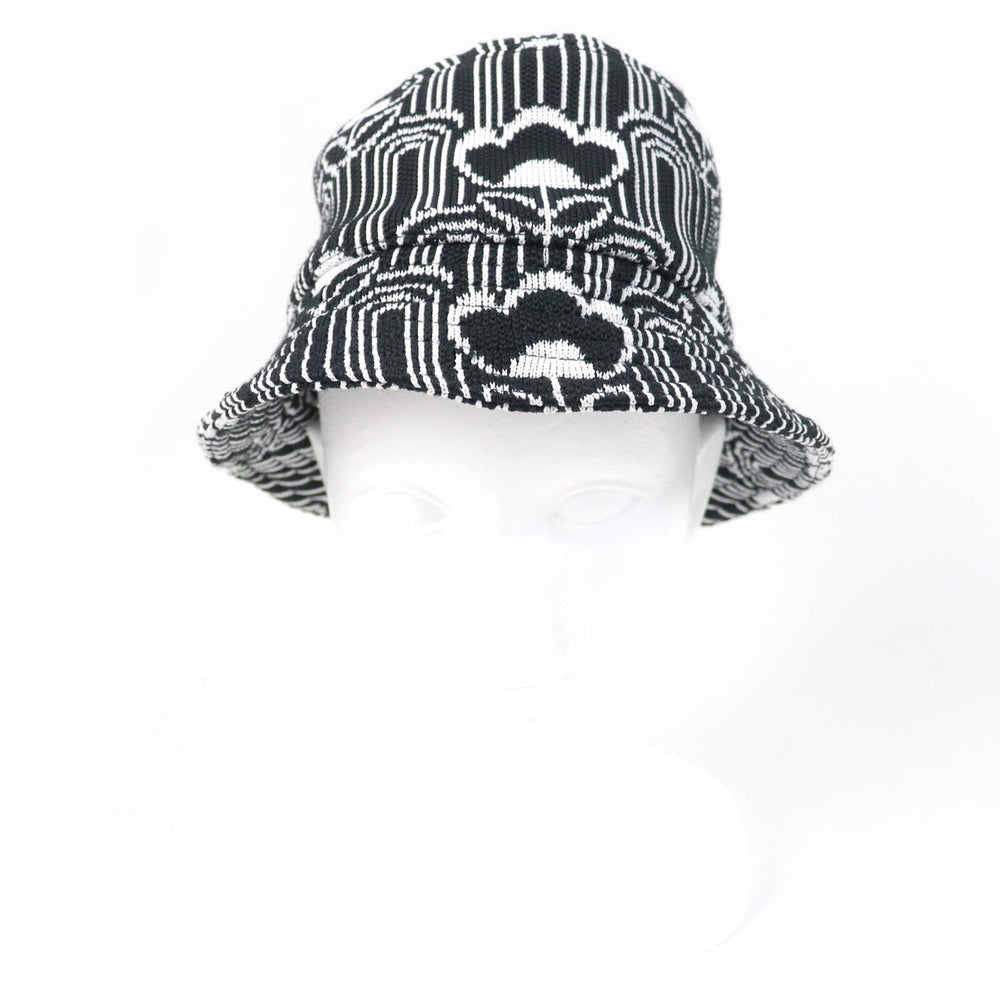 PRADA hat 1HC137 Main: 100% polyester, Lining: 100% cotton, Part: Cowhide Black White Women M Used Authentic