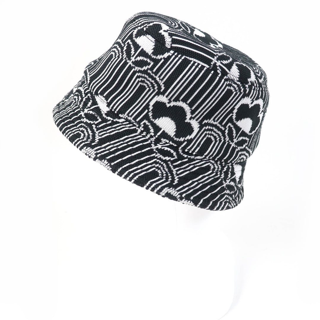 PRADA hat 1HC137 Main: 100% polyester, Lining: 100% cotton, Part: Cowhide Black White Women M Used Authentic