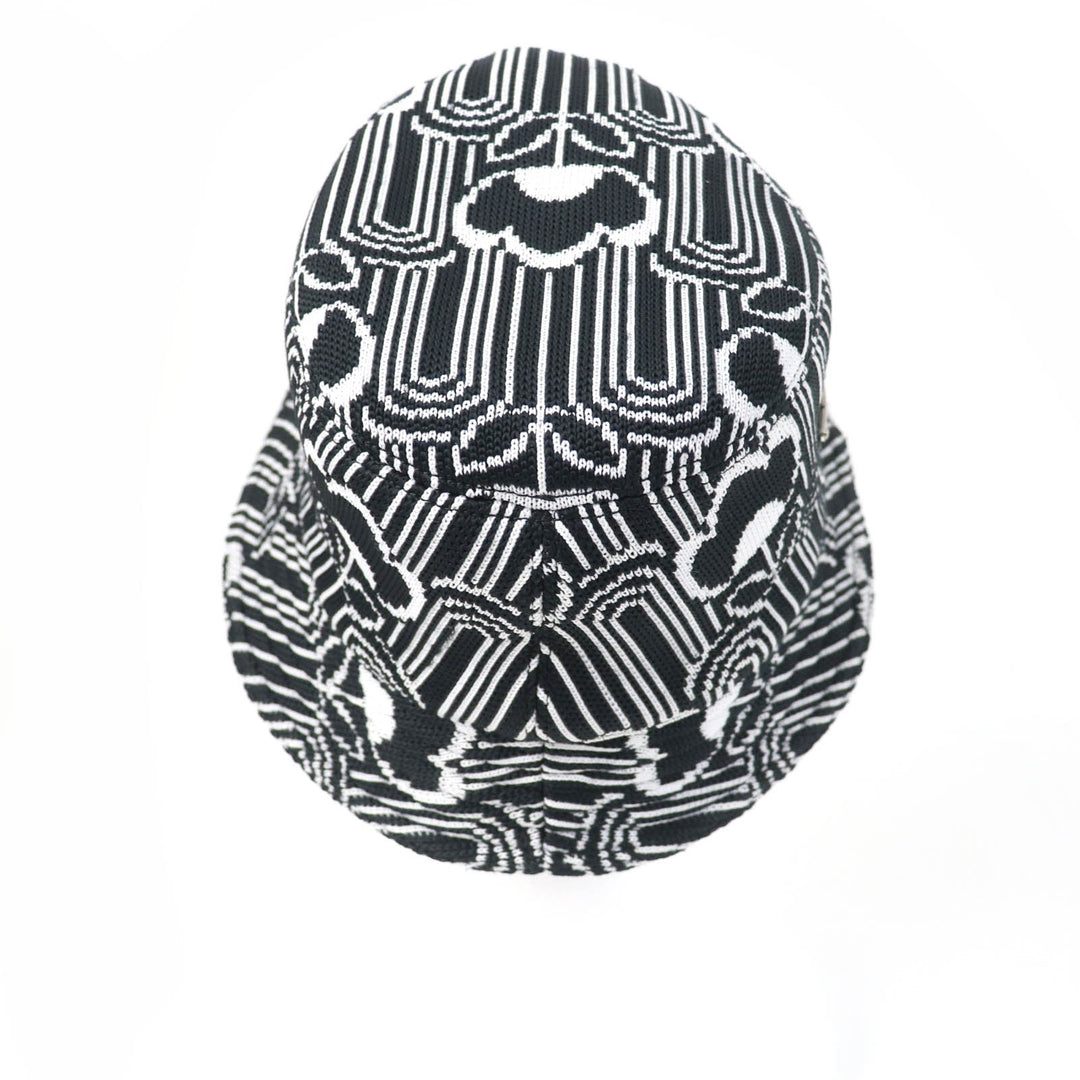 PRADA hat 1HC137 Main: 100% polyester, Lining: 100% cotton, Part: Cowhide Black White Women M Used Authentic