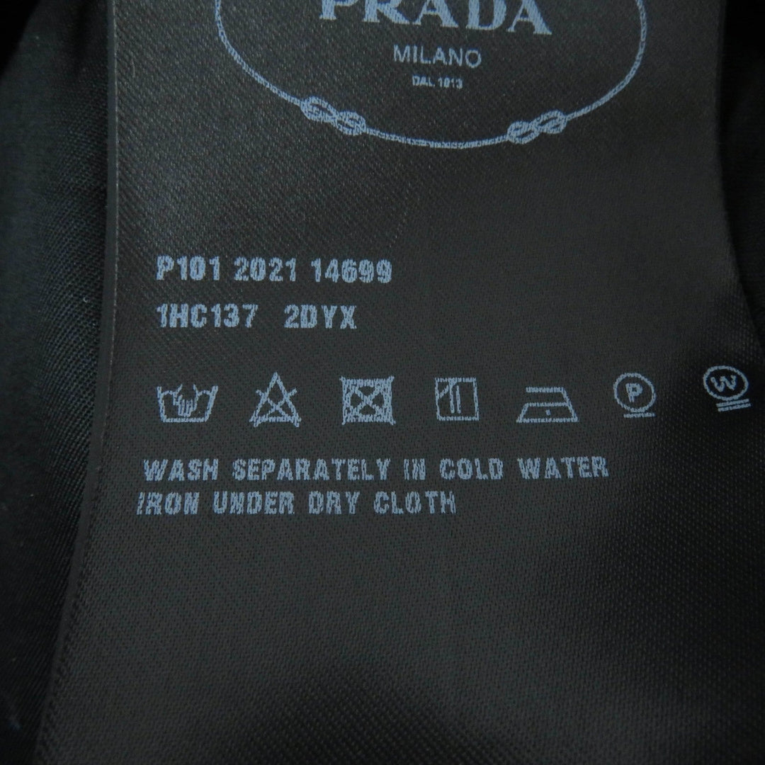 PRADA hat 1HC137 Main: 100% polyester, Lining: 100% cotton, Part: Cowhide Black White Women M Used Authentic
