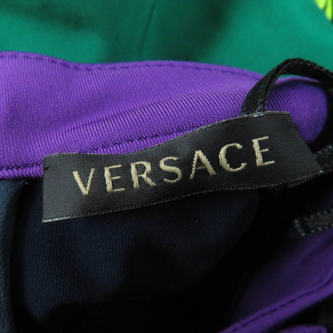 VERSACE Cut Main: 90% rayon, Main: 10% polyurethane, Part: 100% polyester multicolor Women 38 Used Authentic