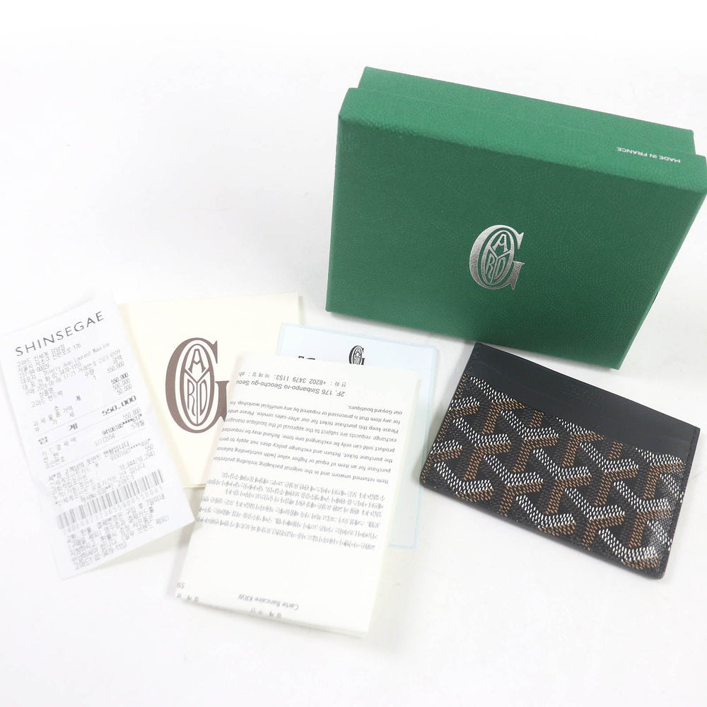 GOYARD Card Case APM107-01 Main: Leather, Main: PVC black Saint Sulpice mens Used Authentic