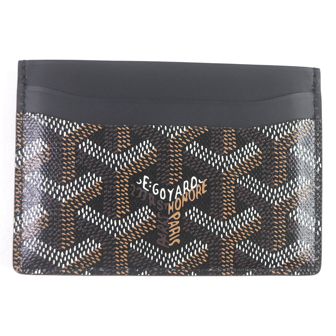 GOYARD Card Case APM107-01 Main: Leather, Main: PVC black Saint Sulpice mens Used Authentic