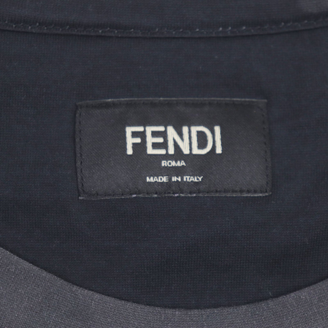 FENDI Short sleeve T-shirt FY0936 Main: 100% cotton Black navy mens M Used Authentic