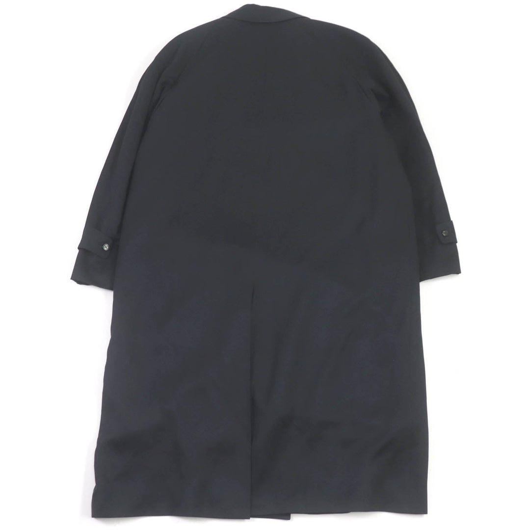 Dupont Stainless collar coat Outer: 100% silk, Lining: 100% cupra, Liner: Liss fur Dark Navy type mens L 48 Used Authentic