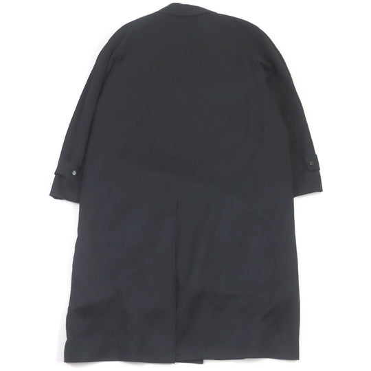 Dupont Stainless collar coat Outer: 100% silk, Lining: 100% cupra, Liner: Liss fur Dark Navy type mens L 48 Used Authentic