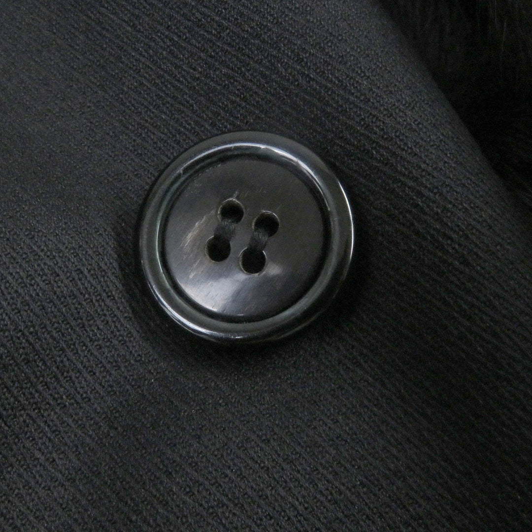 Dupont Stainless collar coat Outer: 100% silk, Lining: 100% cupra, Liner: Liss fur Dark Navy type mens L 48 Used Authentic