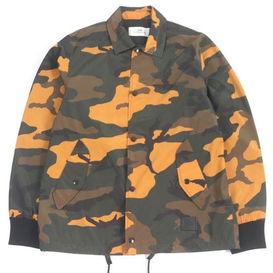 COACH Nylon jacket F28843 Main: 100% polyester, some parts: 99% nylon, some parts: 1% elastane (polyurethane) Khaki type mens M Used Authentic