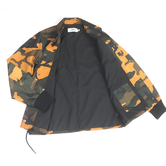 COACH Nylon jacket F28843 Main: 100% polyester, some parts: 99% nylon, some parts: 1% elastane (polyurethane) Khaki type mens M Used Authentic
