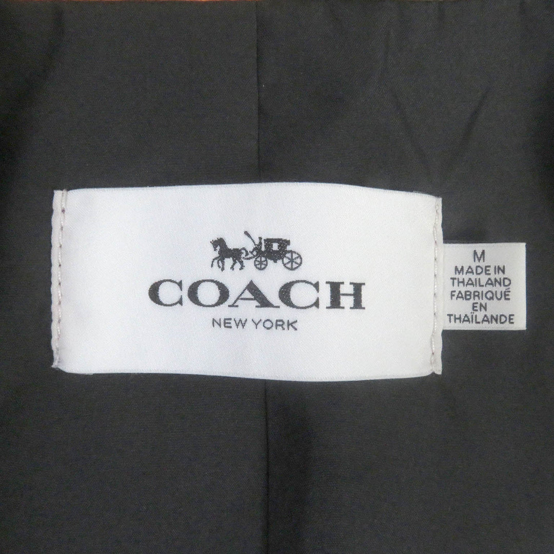 COACH Nylon jacket F28843 Main: 100% polyester, some parts: 99% nylon, some parts: 1% elastane (polyurethane) Khaki type mens M Used Authentic