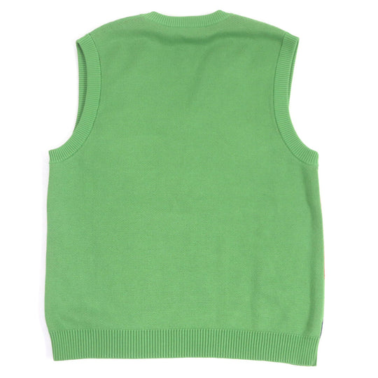GUCCI Vest 653841 Main: 100% cotton, part: 97% cotton, part: 2% nylon, part: 1% polyurethane green mens S Used Authentic