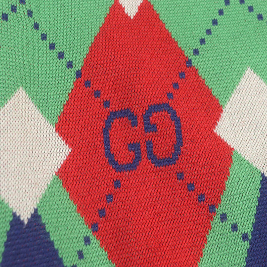 GUCCI Vest 653841 Main: 100% cotton, part: 97% cotton, part: 2% nylon, part: 1% polyurethane green mens S Used Authentic