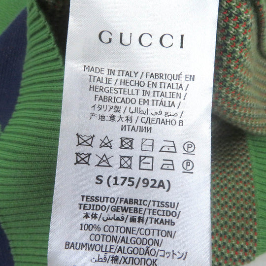 GUCCI Vest 653841 Main: 100% cotton, part: 97% cotton, part: 2% nylon, part: 1% polyurethane green mens S Used Authentic