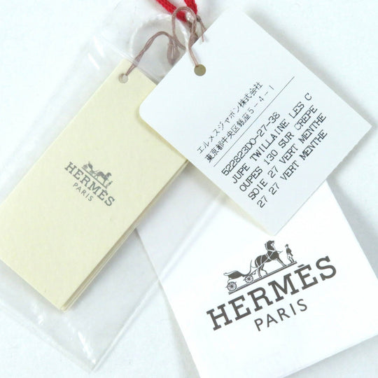 HERMES skirt 522823DO Main: 100% silk, part: 72% rayon, part: 18% wool, part: 9% nylon, part: 1% polyurethane multicolor Women 38 Used Authentic