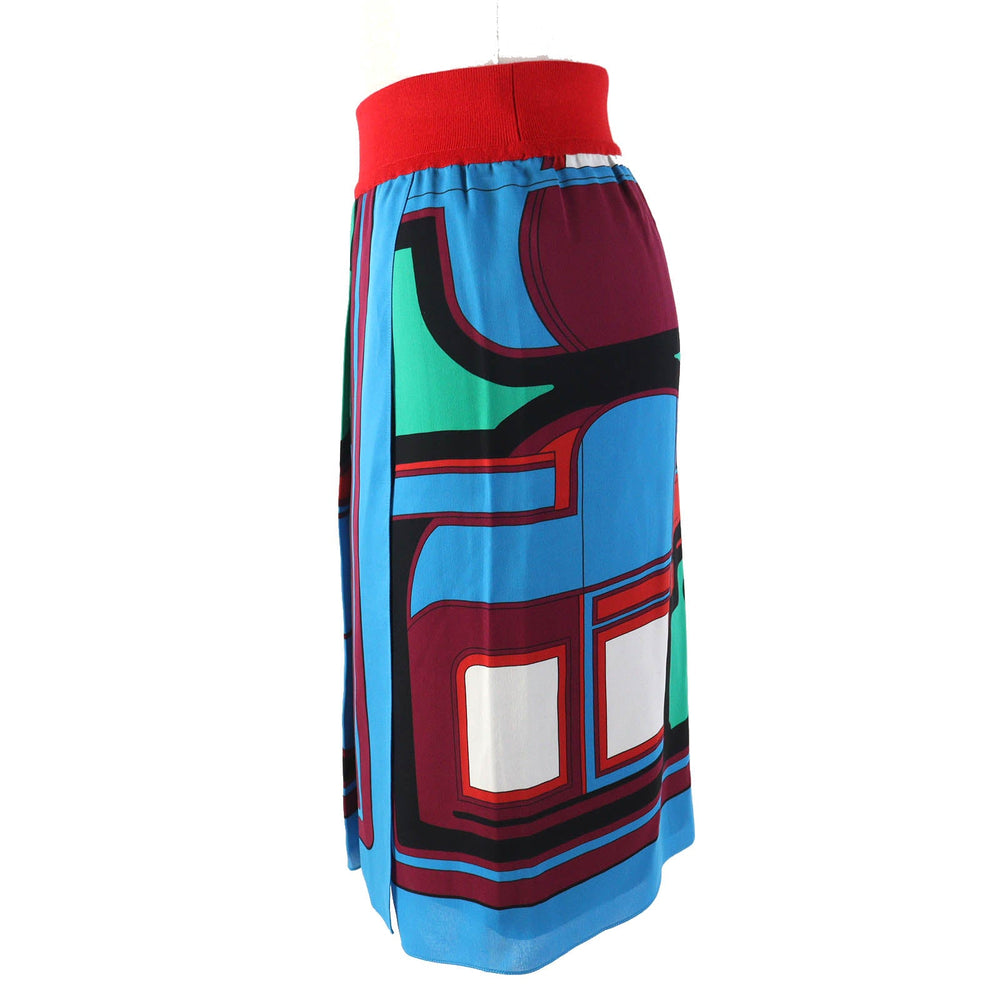 HERMES skirt 522823DO Main: 100% silk, part: 72% rayon, part: 18% wool, part: 9% nylon, part: 1% polyurethane multicolor Women 38 Used Authentic