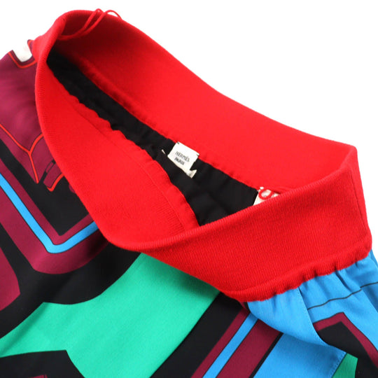 HERMES skirt 522823DO Main: 100% silk, part: 72% rayon, part: 18% wool, part: 9% nylon, part: 1% polyurethane multicolor Women 38 Used Authentic