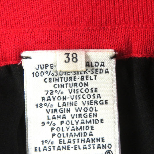 HERMES skirt 522823DO Main: 100% silk, part: 72% rayon, part: 18% wool, part: 9% nylon, part: 1% polyurethane multicolor Women 38 Used Authentic