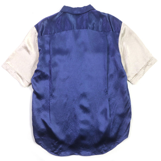 GUCCI Short sleeve shirt 654894 Main: 100% acetate, part: 100% polyester Blue beige mens 46 Used Authentic