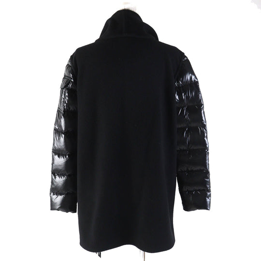 MONCLER coat Main: 100% wool, Part: 100% polyamide (nylon), Part: 100% polyamide (nylon), Filling: 90% down, Filling: 10% feather black MANTELLA Women S Used Authentic