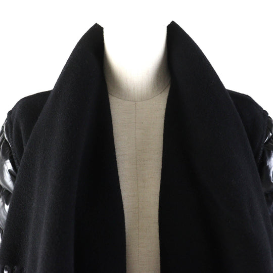 MONCLER coat Main: 100% wool, Part: 100% polyamide (nylon), Part: 100% polyamide (nylon), Filling: 90% down, Filling: 10% feather black MANTELLA Women S Used Authentic