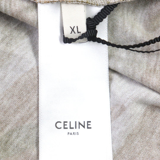 CELINE Short sleeve T-shirt 2X681246Q Main: 100% cotton Brown Loose Logo T-shirt mens XL Used Authentic
