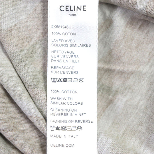 CELINE Short sleeve T-shirt 2X681246Q Main: 100% cotton Brown Loose Logo T-shirt mens XL Used Authentic