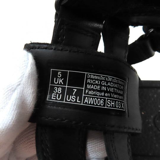 Dr.Martens Sandals Main: Leather black Ricki Gladiator Women 38 Used Authentic