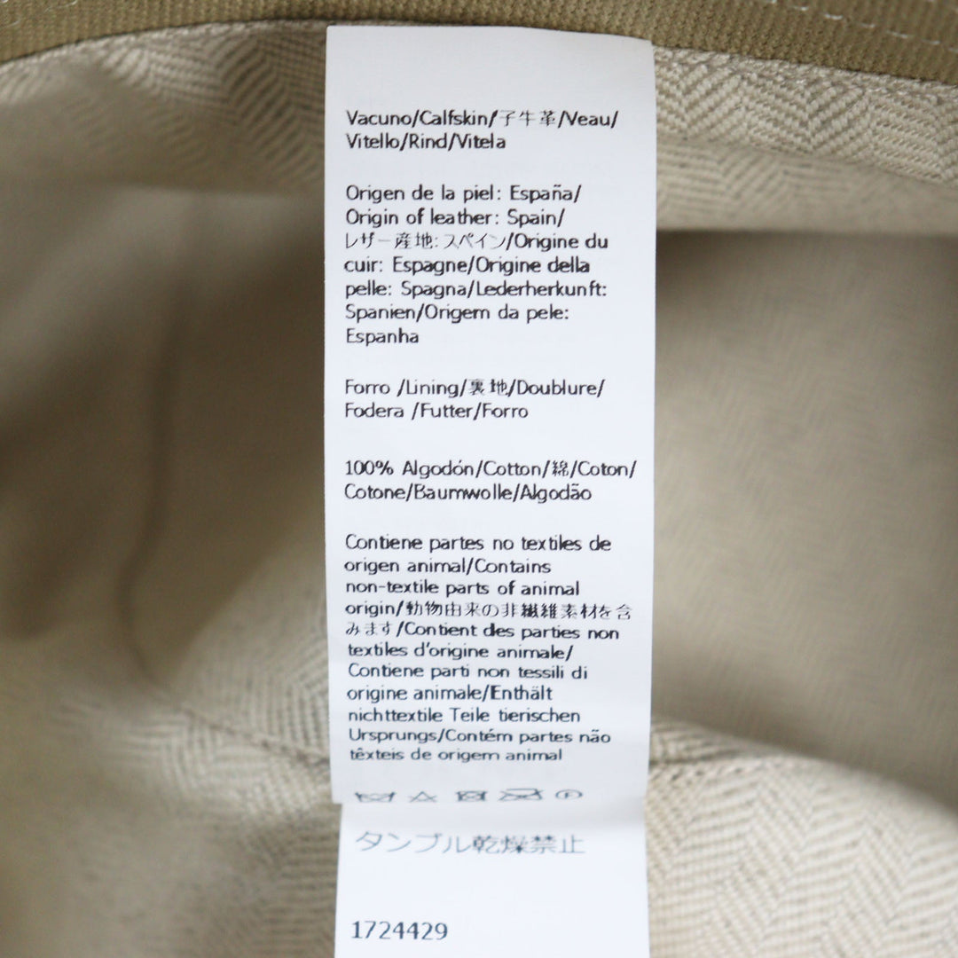 LOEWE hat K820HB1X19 Outer: 100% cotton, Part: Calfskin, Lining: 100% cotton beige mens Used Authentic