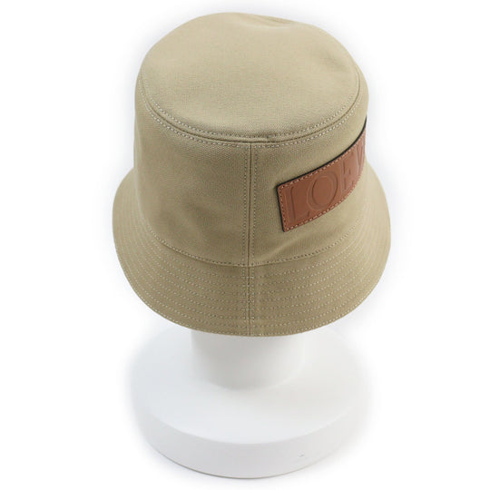 LOEWE hat K820HB1X19 Outer: 100% cotton, Part: Calfskin, Lining: 100% cotton beige mens Used Authentic