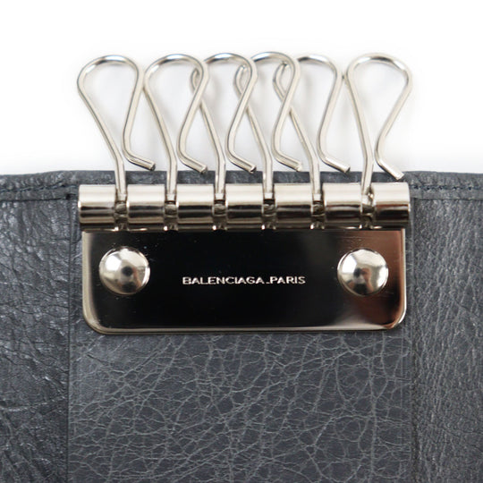 BALENCIAGA Key case Key holder  285377 Main: Leather gray Classic Continental mens Used Authentic