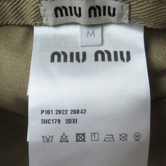 MIUMIU cap 5HC179 Main: 100% cotton beige Women M Used Authentic