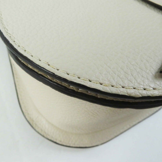 Chloe Shoulder Bag CHC22AP757F Main: Leather Ivory Alphabet Mini Saddlebag Women Used Authentic