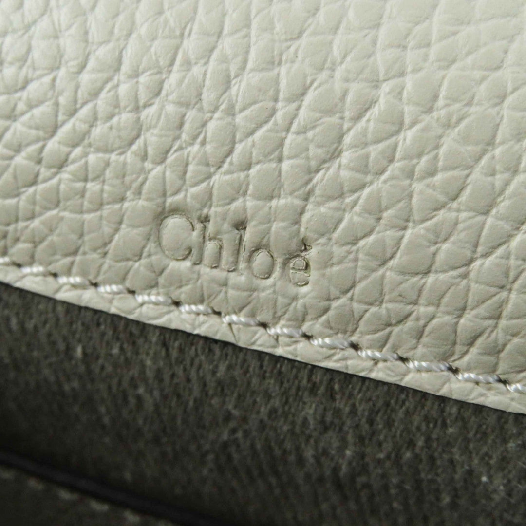 Chloe Shoulder Bag CHC22AP757F Main: Leather Ivory Alphabet Mini Saddlebag Women Used Authentic