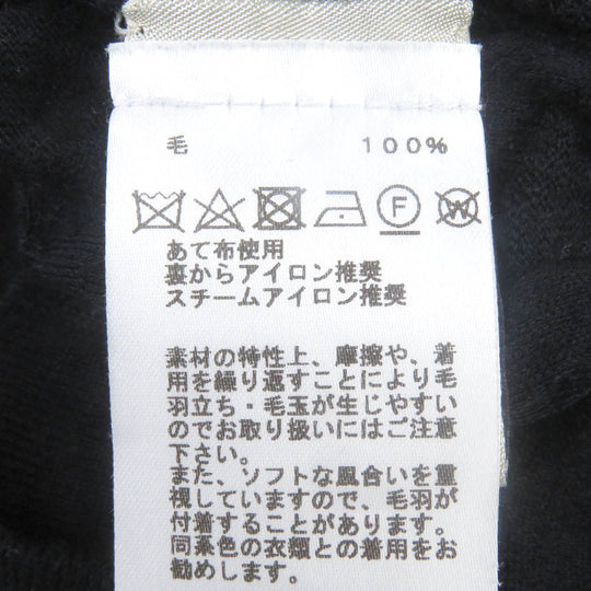 HERMES Short sleeve knit Main: 100% wool Navy Jeu de points harnais mens S Used Authentic