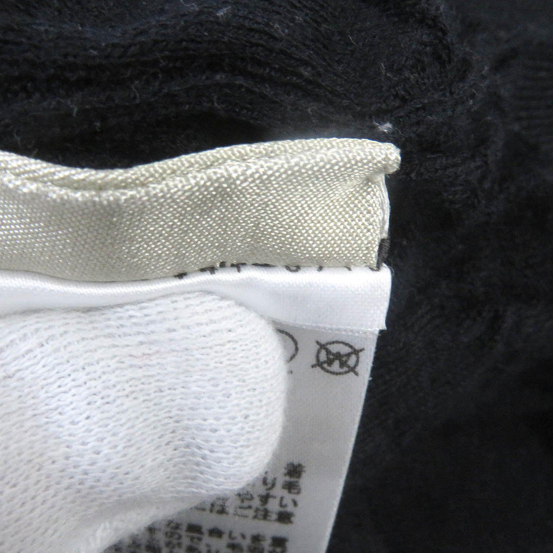HERMES Short sleeve knit Main: 100% wool Navy Jeu de points harnais mens S Used Authentic