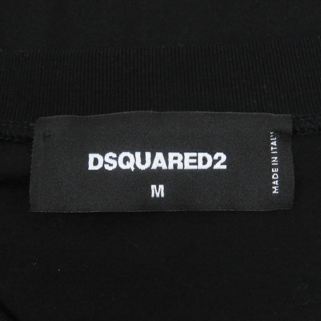 DSQUARED2 Short sleeve T-shirt S74GD1256 Main: 100% cotton black mens M Used Authentic