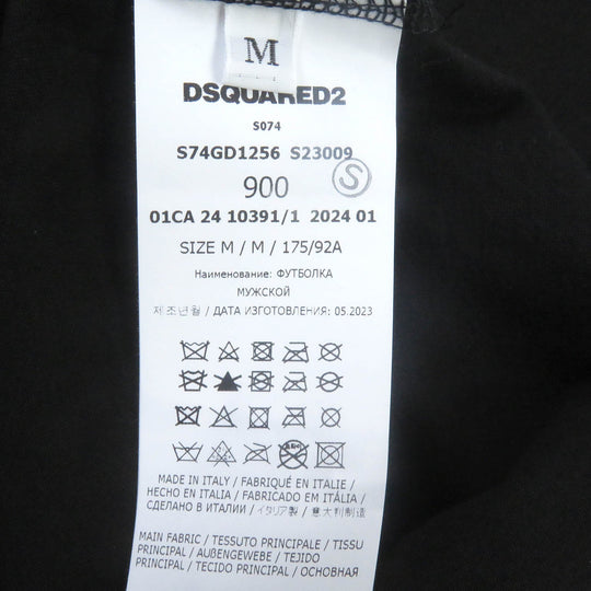 DSQUARED2 Short sleeve T-shirt S74GD1256 Main: 100% cotton black mens M Used Authentic