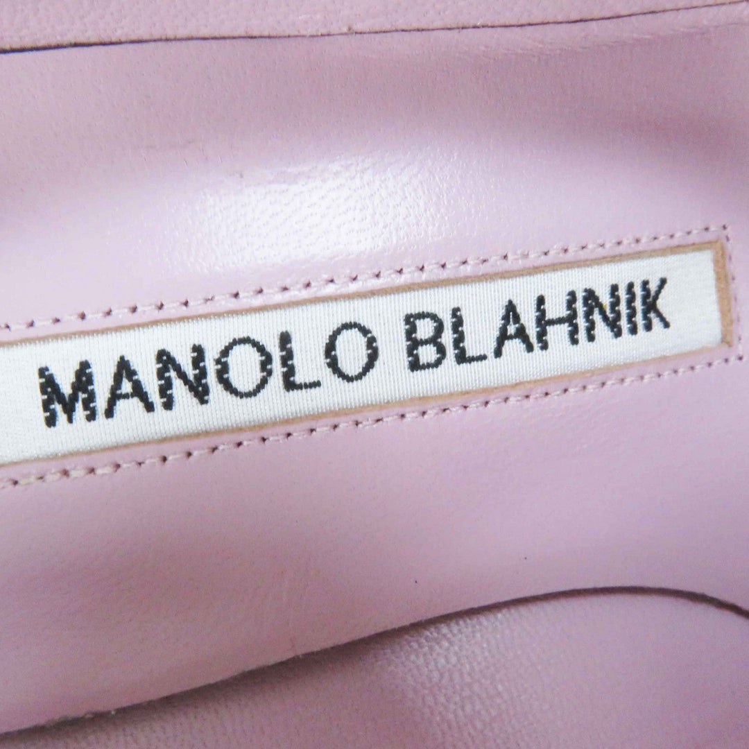 MANOLO BLAHNIK pumps Main: Velour purple Hangishi Women 34 Used Authentic