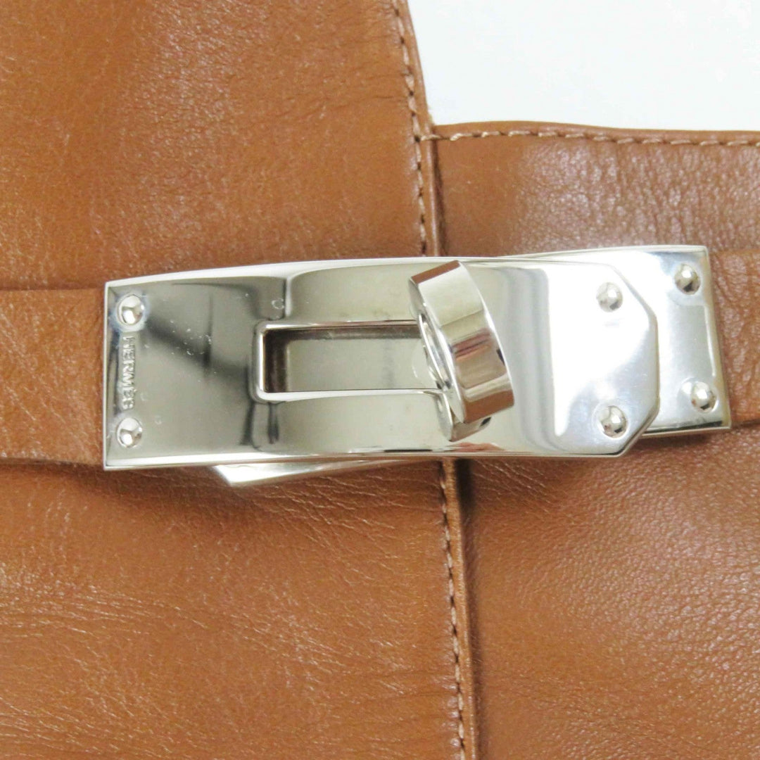 HERMES short boots Main: Leather Brown JOUEUSE Women 38 1/2 Used Authentic