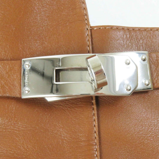 HERMES short boots Main: Leather Brown JOUEUSE Women 38 1/2 Used Authentic