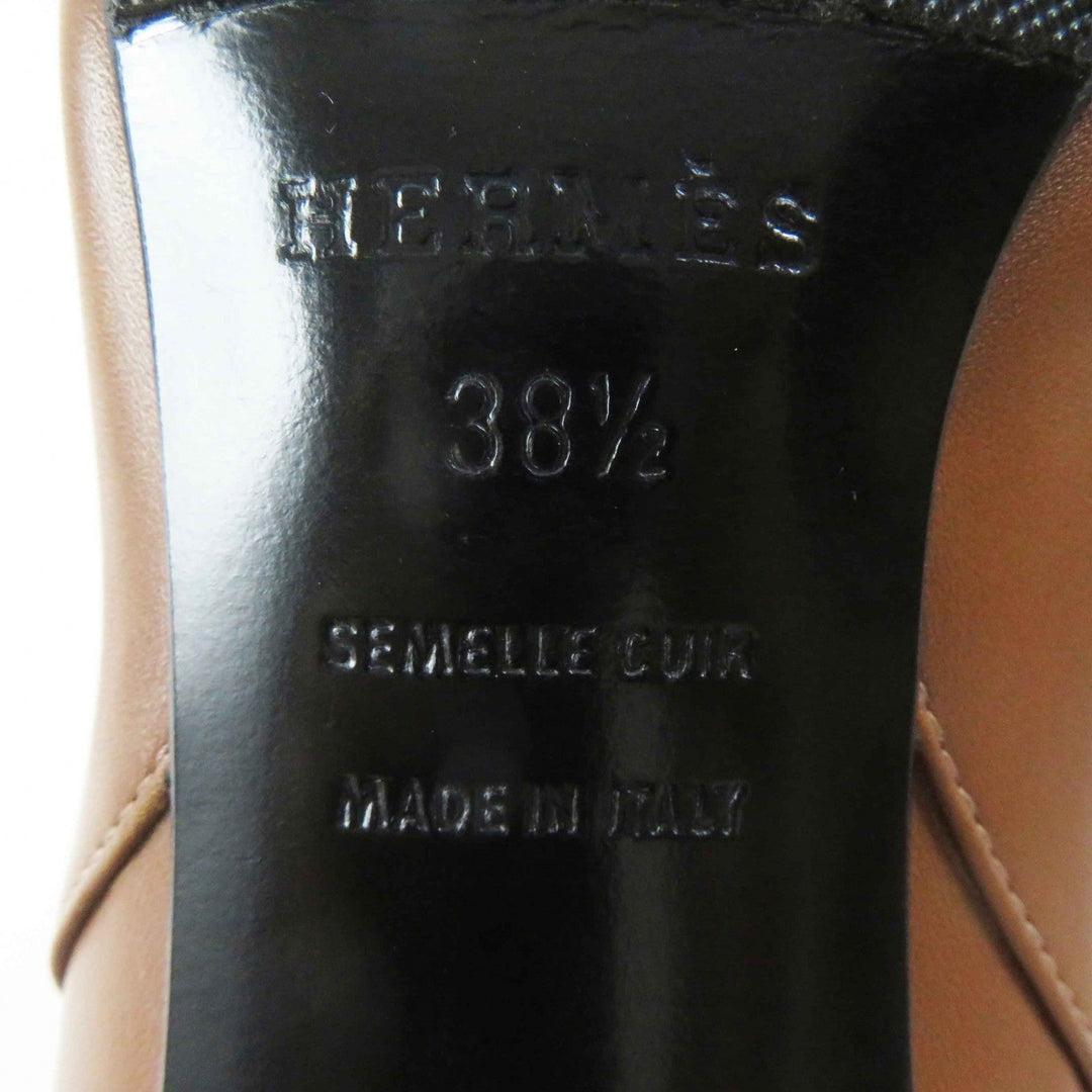 HERMES short boots Main: Leather Brown JOUEUSE Women 38 1/2 Used Authentic