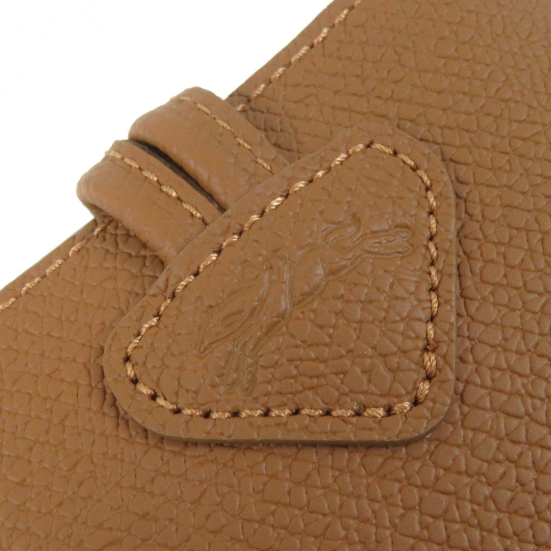 Longchamp Shoulder Bag 34180 HPN Main: Leather Brown Roseau Women Used Authentic