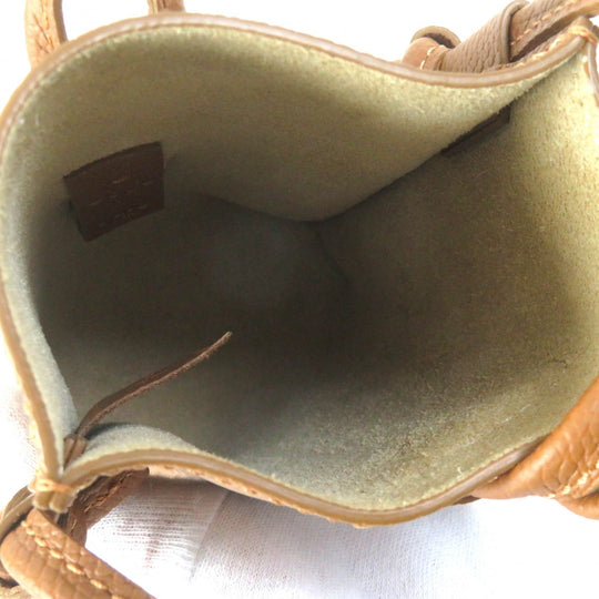 Longchamp Shoulder Bag 34180 HPN Main: Leather Brown Roseau Women Used Authentic